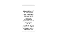Laundry care textile labels Model TC-M182