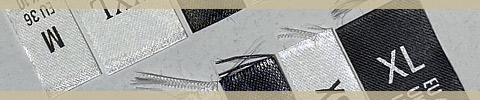 Size label for clothes Model TL-M176